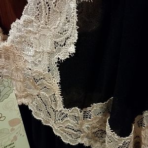 Ladies lingerie black and pale pink teddy